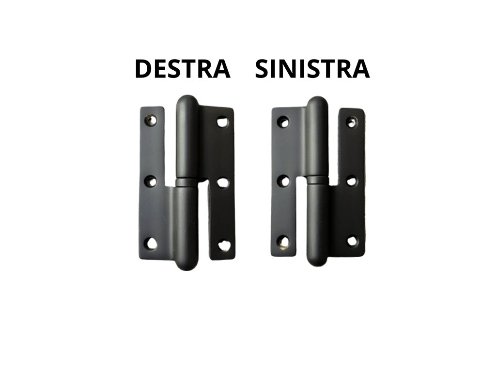 Cerniera a Libro Bordo Quadro mm.100x65 Nero Opaco Ral 9005 DX o SX  Bonel - immagine 1